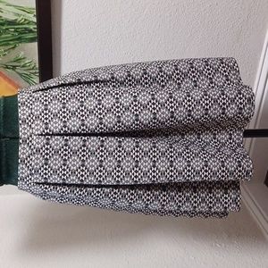 Joe B by Joe Benbasset Skirt, Black And White Geometric Print